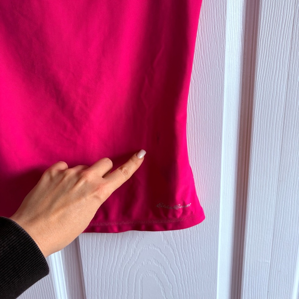 Eddie Bauer Girls M 10/12 Swim Shirt Short Sleeves Pink Rush Guard Swimsuit - Picture 3 of 6